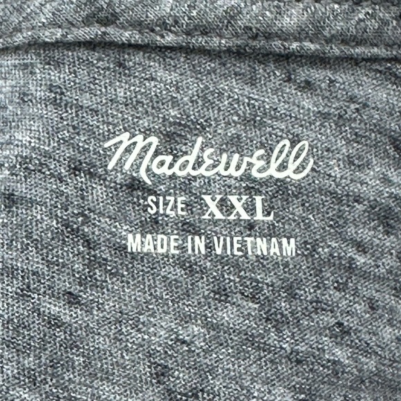 Madewell Sleeveless Front Pocket Tank Tee Shirt - Heathered Grey - size XXL - Picture 5 of 8